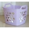 Basicwise Flexible Plastic Carry Laundry Basket Holder Square Storage Hamper with Side Handles, Purple QI003857.PUR - alternate 3